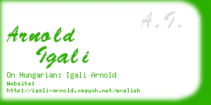 arnold igali business card
